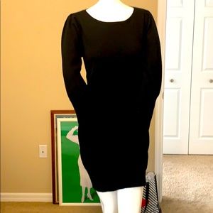 Alice +Olivia 100% Cashmere Long Sleeve Crew Neck Above Knee Sweater Dress M